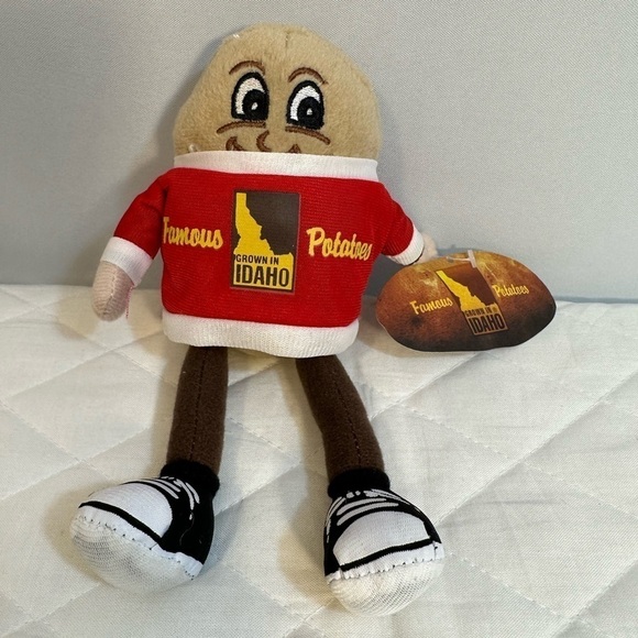 Spuddy Buddy Plush 8” Long The Star Of The Famous Idaho Potato Bowl Doll NWT - Picture 6 of 6